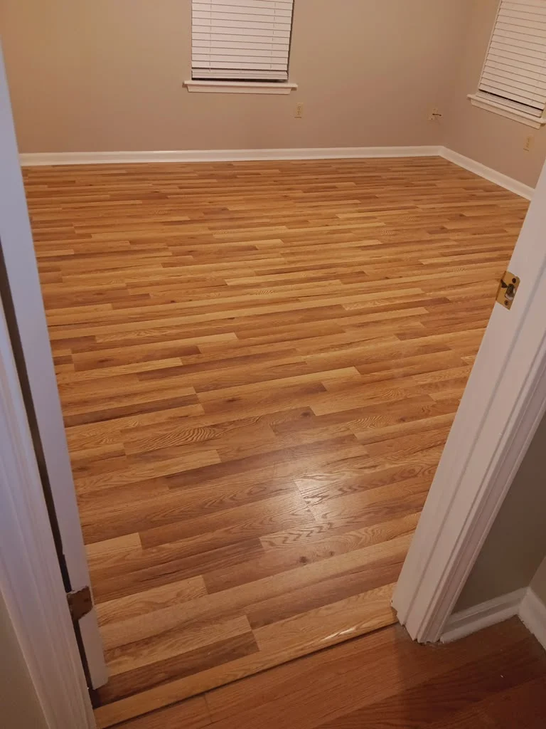 Finished wood-look flooring