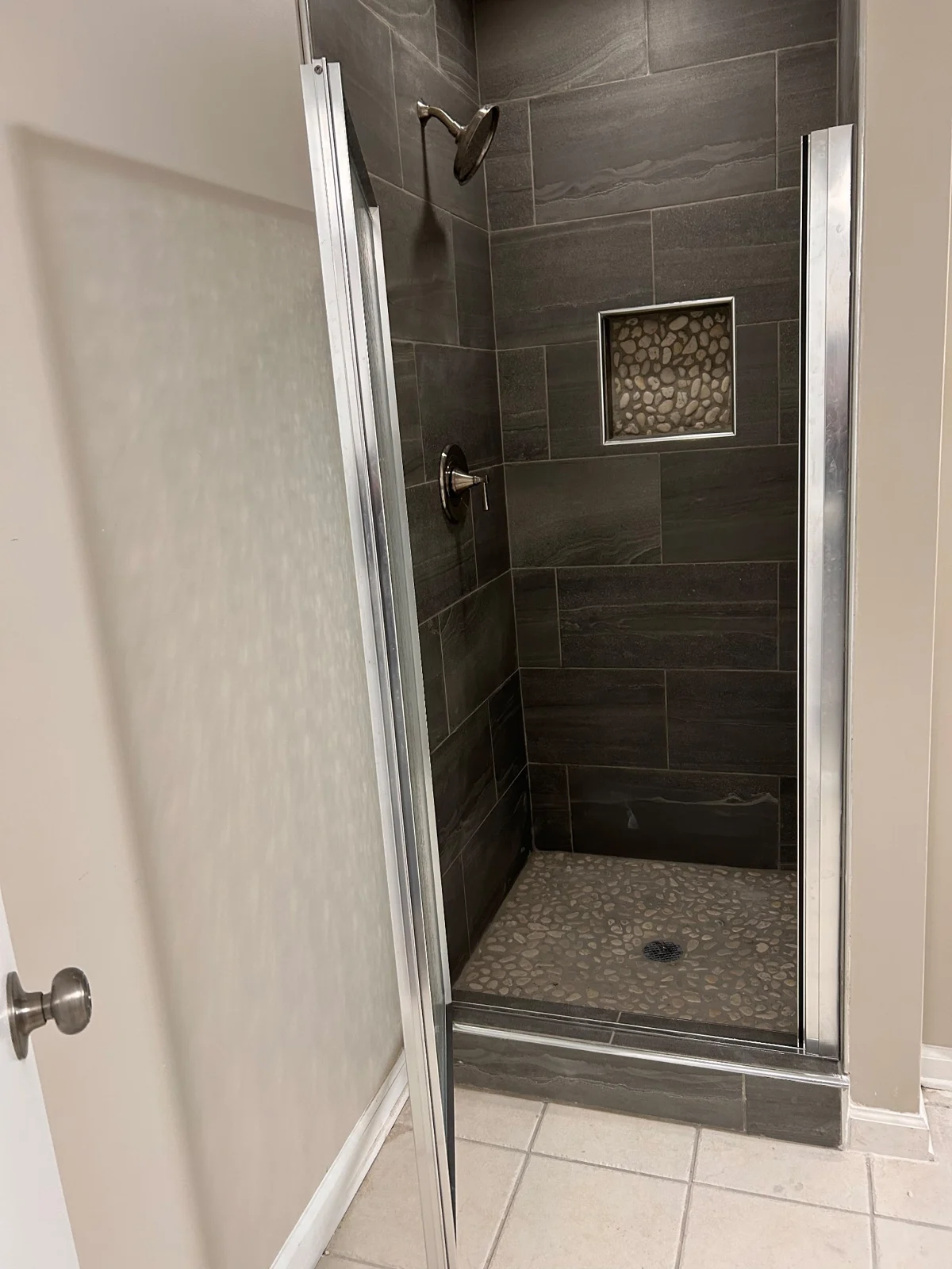 Tile shower installation